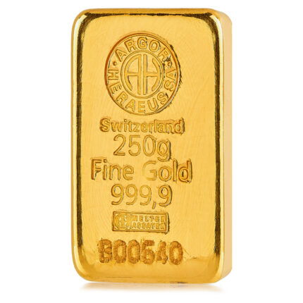 250g Zlatna poluga ARGOR HERAEUS